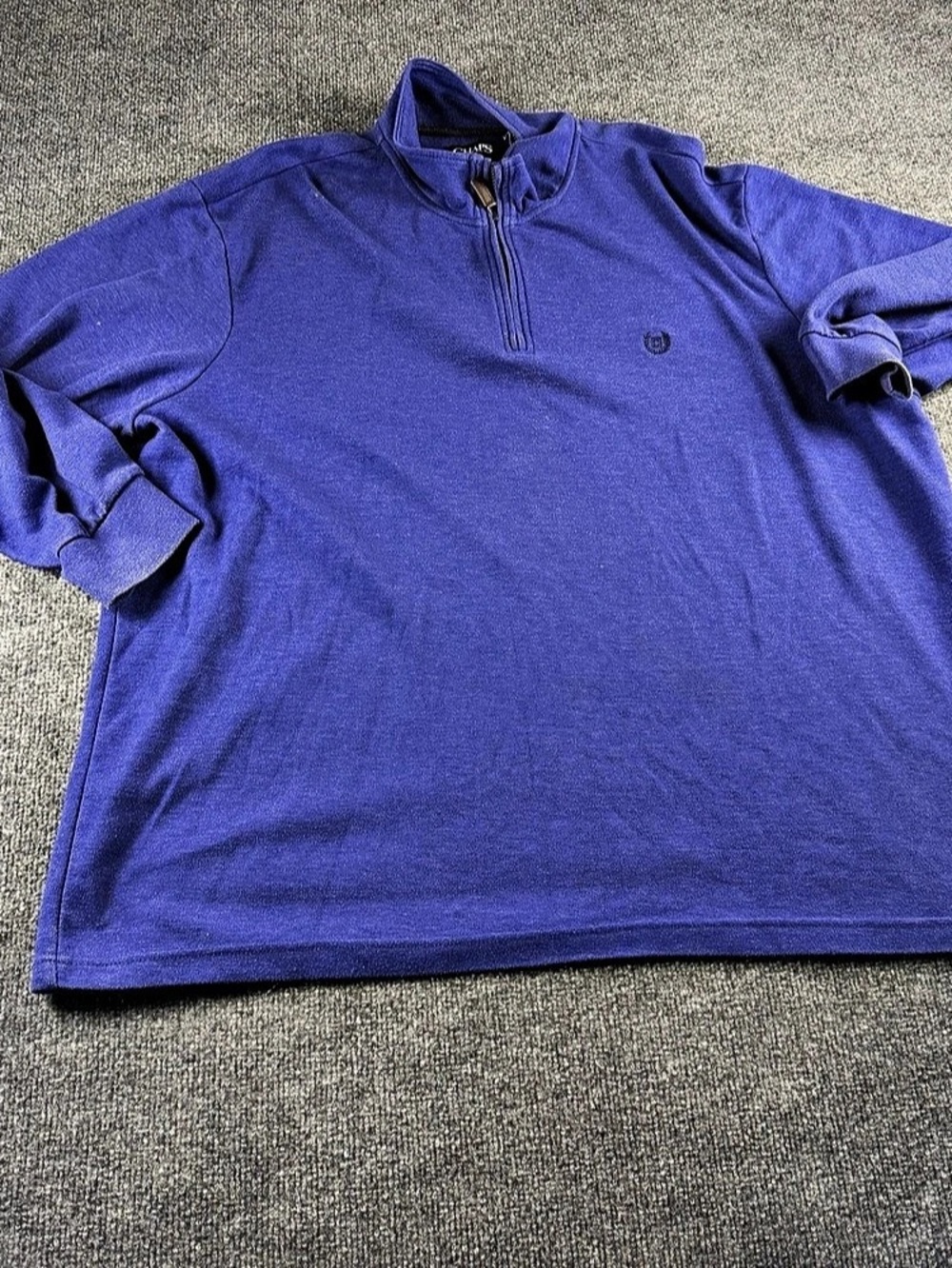 Chaps Men's Blue Quarter-Zip Polo